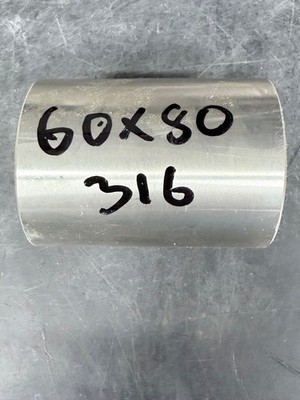 edelstahl 316 bar 60mm Ø x 80mm lang in v - guter Zustand
