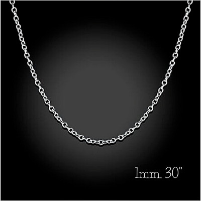Italian 1mm Fine Link EXTRA LONG 30 Inch Chain Necklace Silver CLOSEOUT SALE