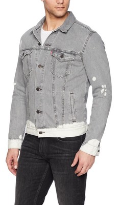 levi's trucker jacket gray