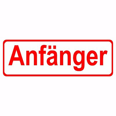 Anfänger Auto Aufkleber Vinyl Stickers 20 x 7 cm | eBay.de