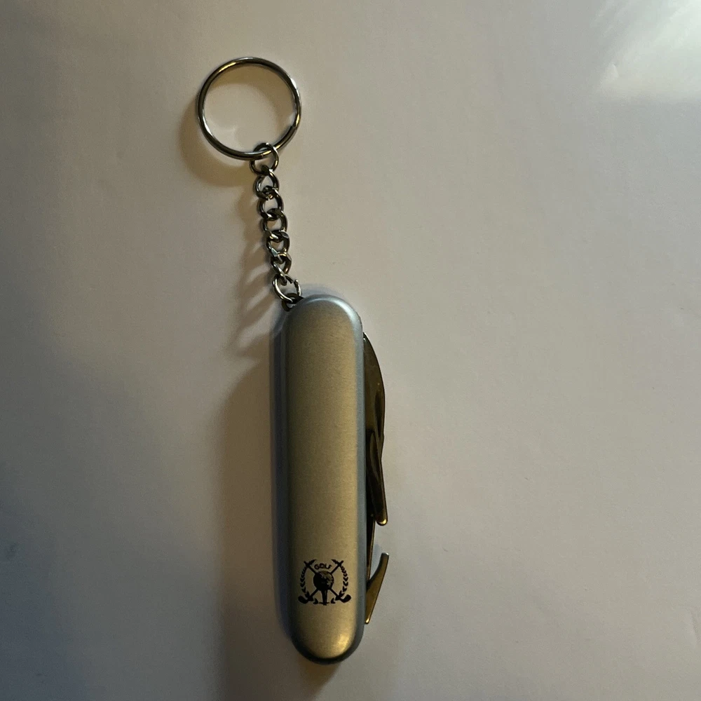 Compact Golf Multi-Tool Keychain for On-the-Go Needs
