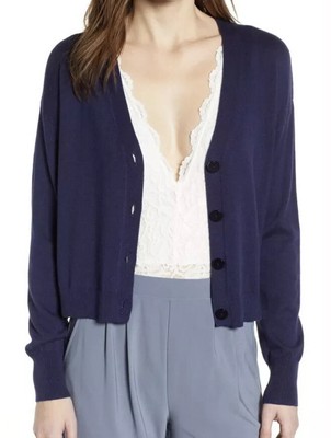 navy blue lightweight cardigan