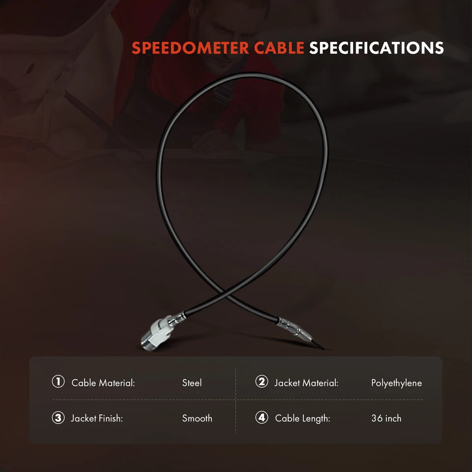 36 in Speedometer Cable for Ford Escort Mercury Tracer 1991-1998 1.8L 1.9L 2.0L - Image 3 of 4