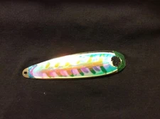 High Percentage Salmon Trolling Spoon With Hyper Vis Tape Not Paint 4 3/4”