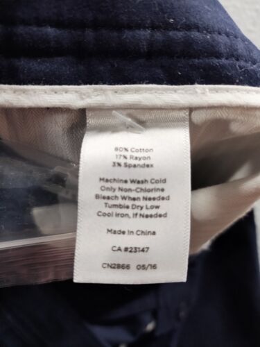 Talbots Women's Pants Navy Size 20WP Straight Leg Stretch High Rise 28.5" Chino - Picture 4 of 10