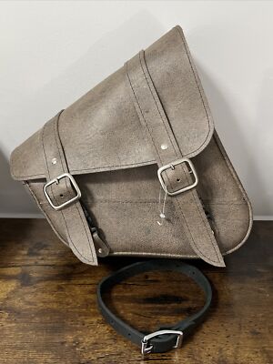 NEW Willie Max Synthetic Leather BROWN Swingarm Bag DUAL