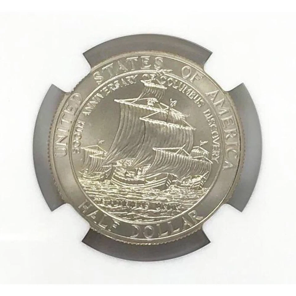 1992 D Columbus Half Dollar NGC MS70 800782 - Image 3 of 4