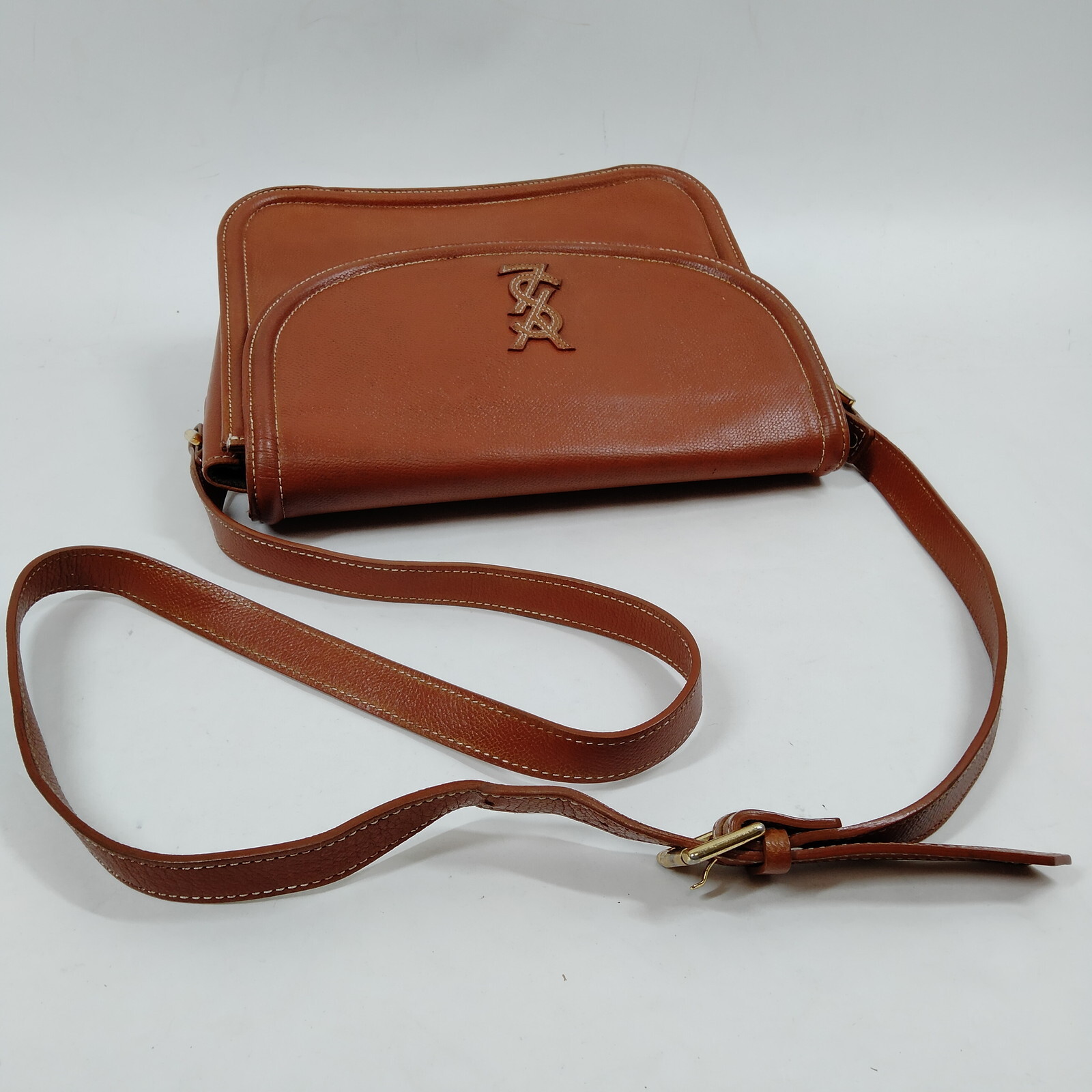 Yves Saint Laurent Crossbody bag Brown Leather 1167105 eBay