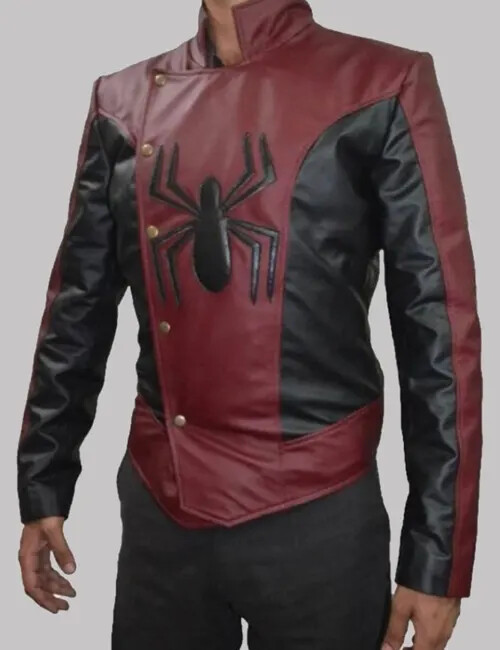 New Stylish Spiderman The Last Stand Maroon & Black Faux Leather