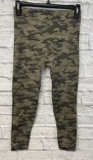 SPANX camo Leggings Pants Womens sz Large military green Cropped army