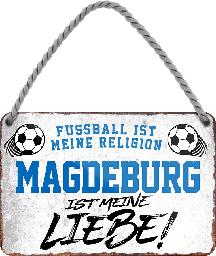 ''Magdeburg ist meine Liebe!'' 18x12cm Blechschild