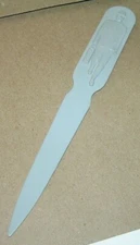 Vintage ~ Fuller Brush Co. Man & Woman Design Grey Letter Opener / Book Mark