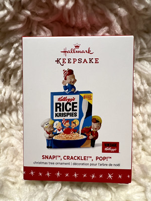 Hallmark 2016 Snap Crackle Pop Rice Krispies Ornament Vintage Cereal Icon