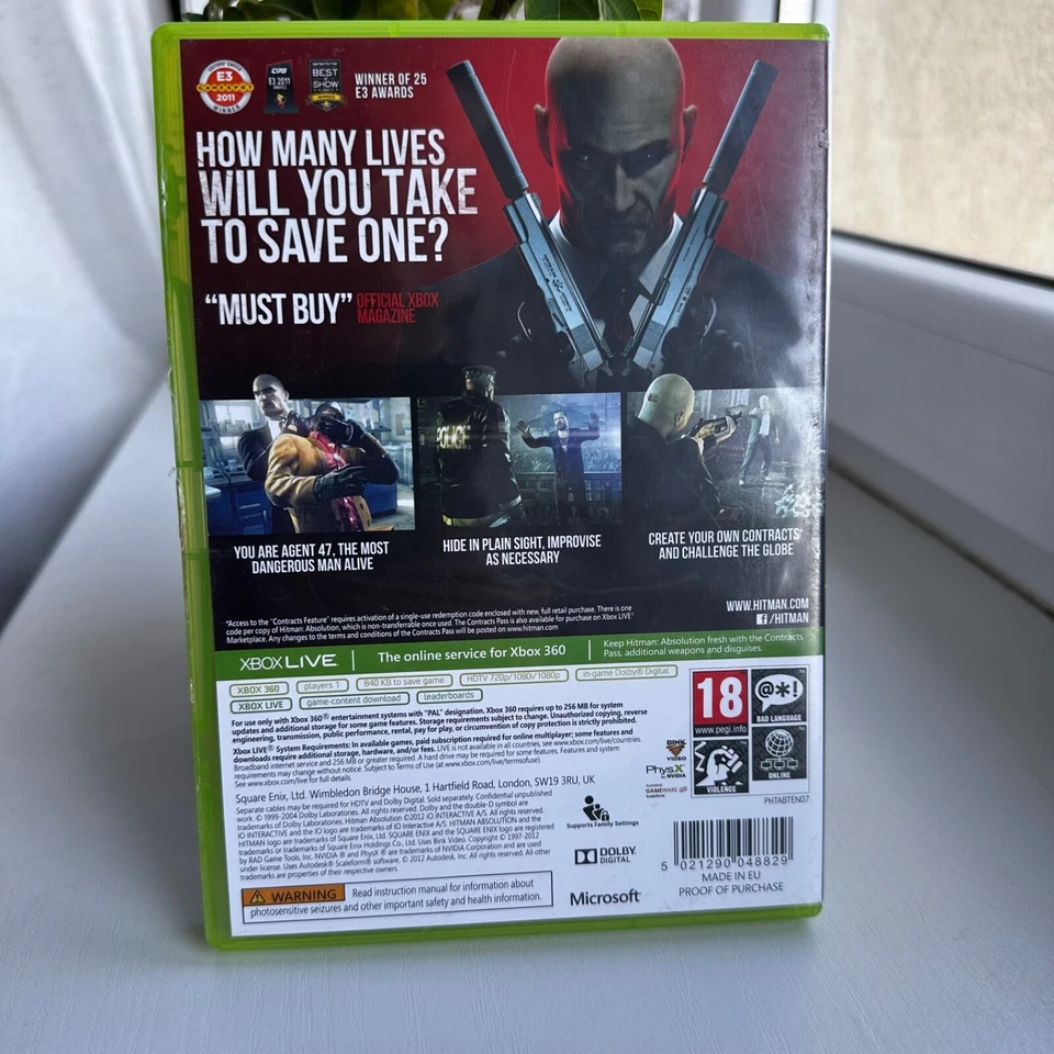 Hitman: Absolution Xbox 360 | CIB Complete w/Manual PAL Original Packaging - Image 2 of 4