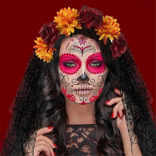 Day of the Dead Mexican Rose Flower Crown Headband Flower Headpiece for