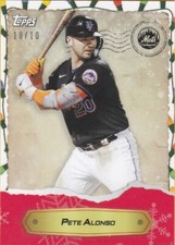 Pete Alonso NY METS 2022 TOPPS HOLIDAY COLLECTION CHRISTMAS LIGHTS 10/10 20