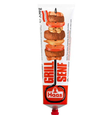 Grillsenf  pikant würzig Grillbegleiter Sauce Vinaigrettes von Hass 330g