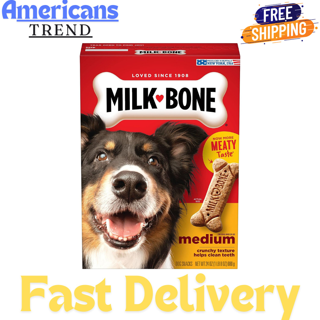 Milk-Bone Original Dog Treats for Medium Dogs, Beef Flavor, 24 Ounce (Pack Of 1)