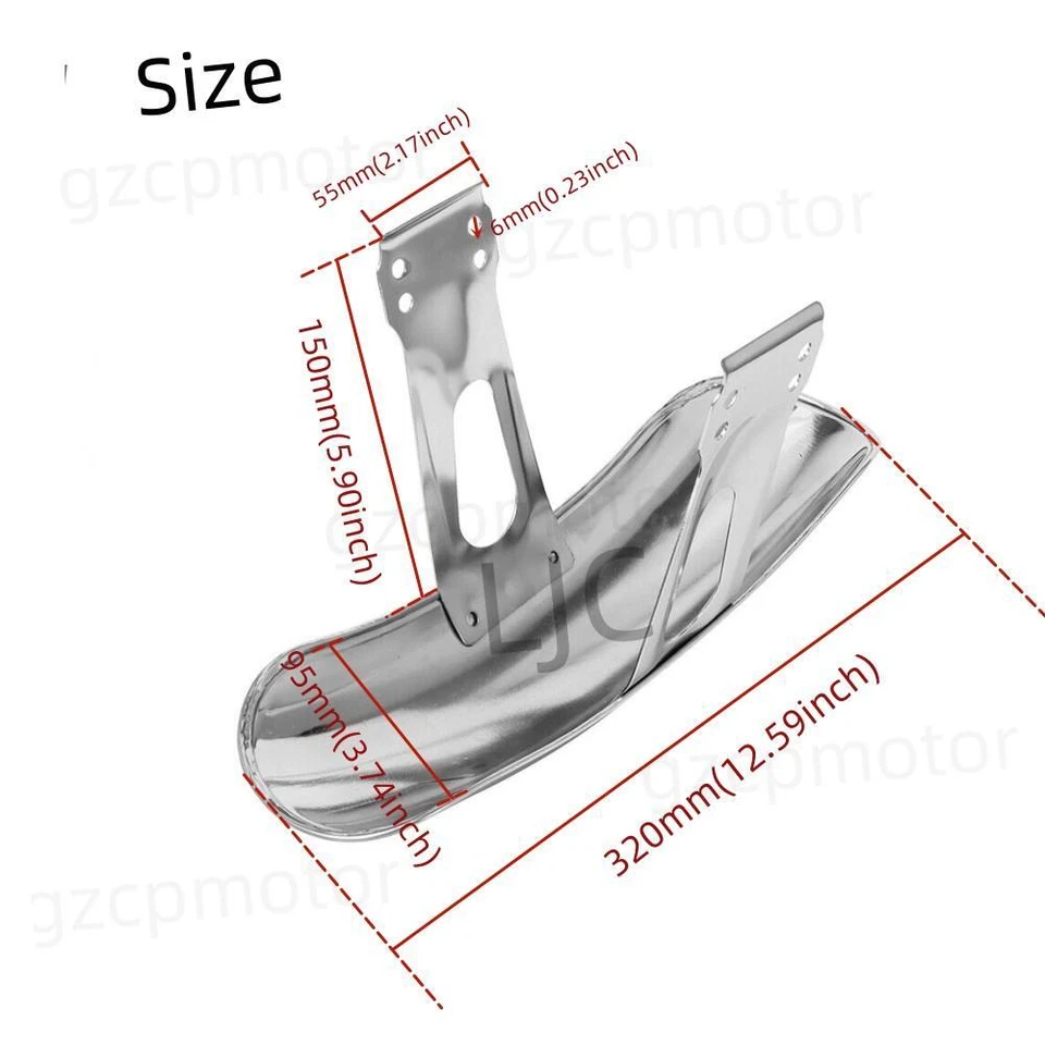 2X Protector de guardabarros delantero y trasero para motocicleta para Honda GN125 Foto 3 de 4
