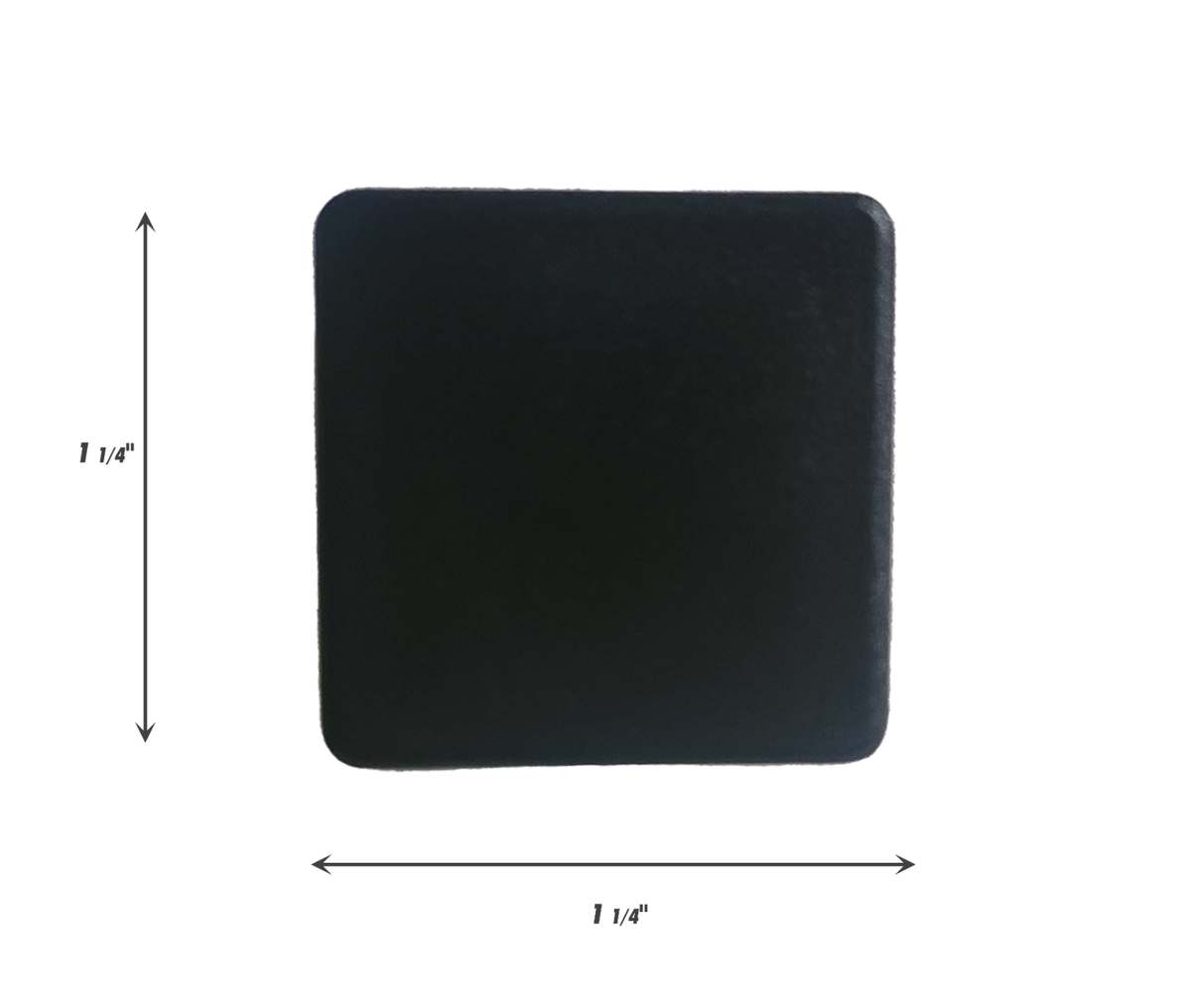 8 Pack 1 1/4 Inch Square Black Plastic Plug,Tubing End Cap