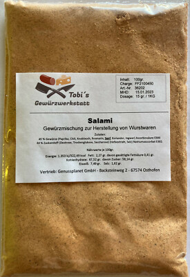Salami Gewürzmischung 100gr Gewürzzubereitung Wurstherstellung Gewürz Wurst