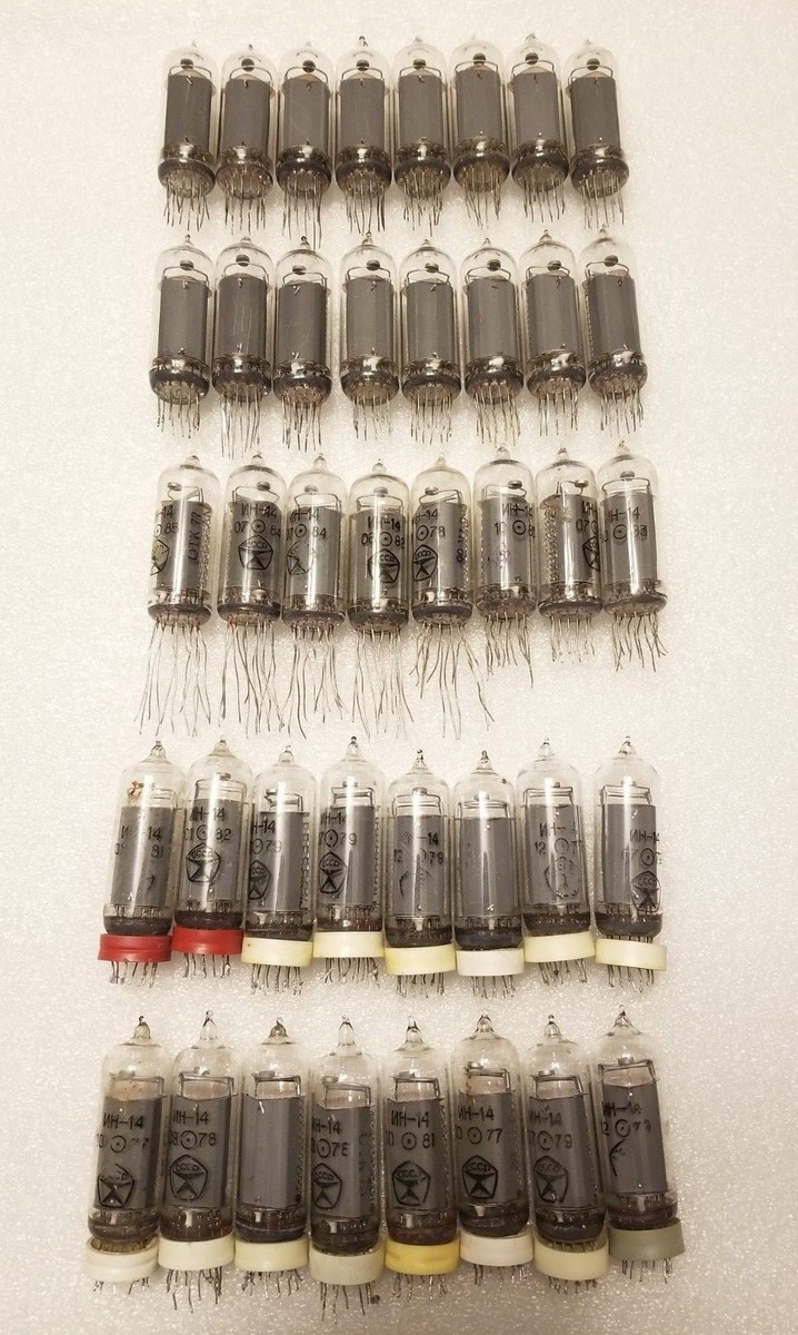 6pcs New IN-14 Matched Set Same Date NIXIE TUBES NOS 100% GARANTY WORKING IN14 - Foto 11