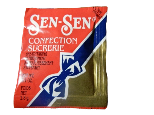 Old Vintage candy Sen Sen mints licorice breath freshener mint 1 one Packet Pack