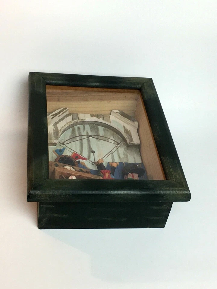 RUSS BERRIE BASEBALL Wall Shadow Box Sports Memorabilia Glass Framed with Tag - Image 3 of 4