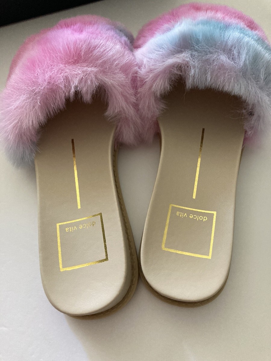 Dolce Vita Gwynn Faux Fur Slide Sandal Size US