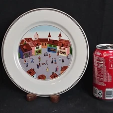 Vintage Retired Villeroy & Boch Design Naif Old Village Salad Plate 8 1/8" EUC