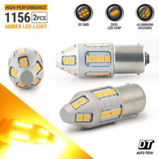 2x 1156 50w High Power Led Amber Yellow Turn Signal Brake Tail Lights Bulbs