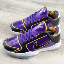 Nike Kobe 5 Protro Lakers Purple Gold Mens Ba...