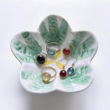 Ceramic Jewelry Dish, Flower Ring Dish, Cute Trinket Tray, Small Ring Holder