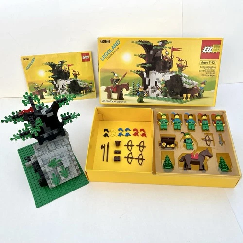 LEGO 6066 Camouflaged Outpost COMPLETE Instructions Box Vintage Castle Forestmen