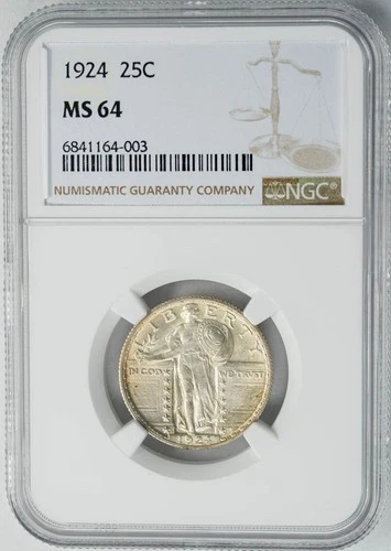 1924 Standing Liberty Quarter 25c MS64 NGC 950261-14