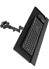 VIVO Steel Universal Full Motion Pole Mount, 26 Inch Keyboard and Mouse Tray