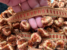 upholstery ball fringe trim rayon cotton 1 3/4" Italy 1yd Clearance Sale