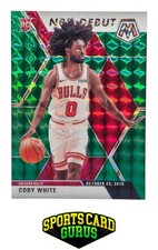 2019-20 Panini Mosaic #264 Coby White Green Prizm ROOKIE CARD