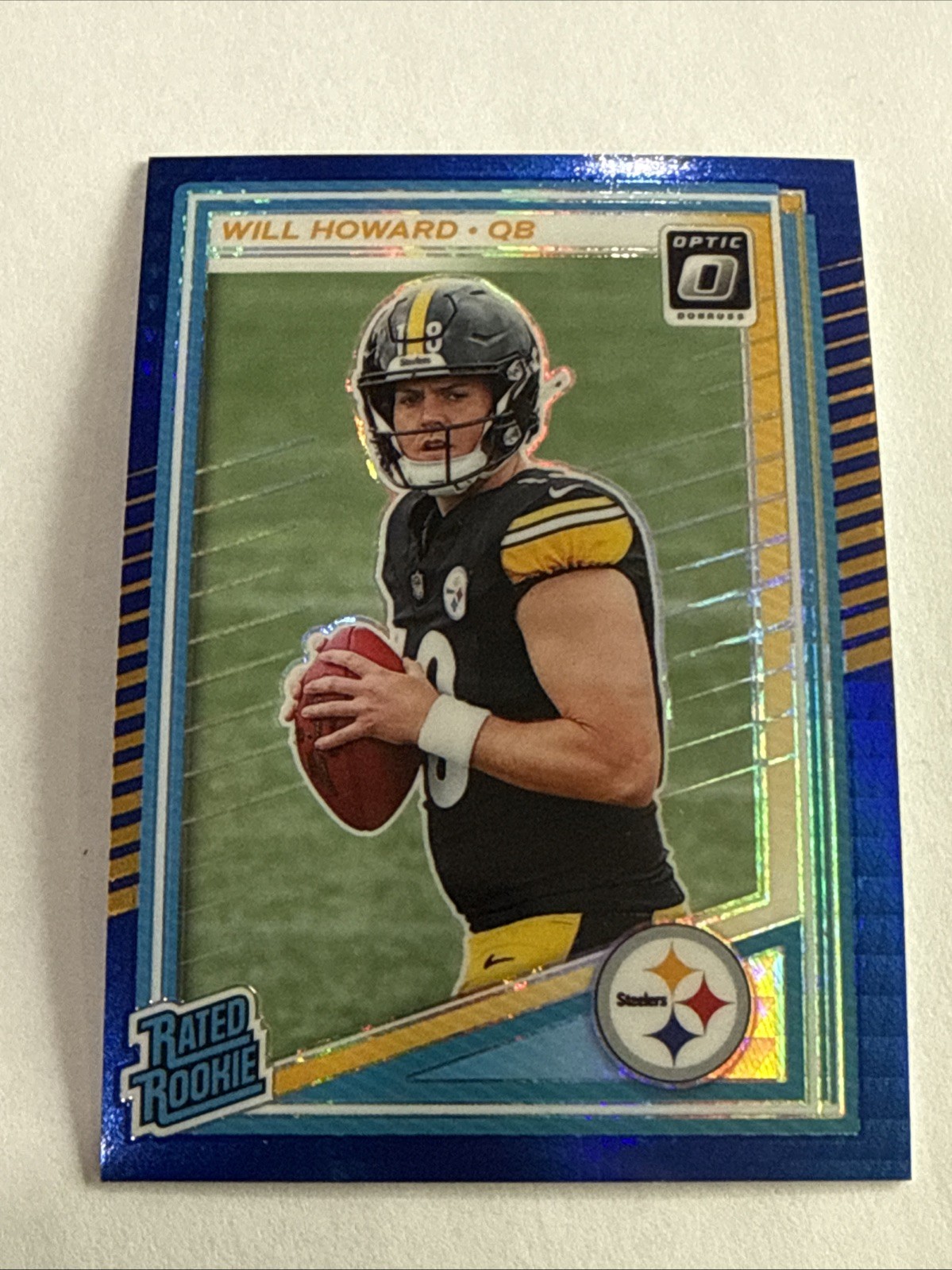 2025 Panini Donruss Optic Will Howard Rated Rookie Blue Hyper Prizm RC #233