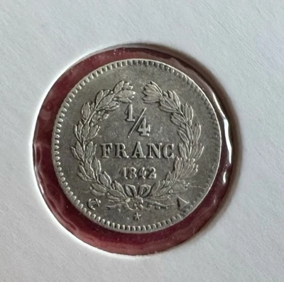 1/4 De Franc Louis Philippe 1842 A TTB Argent - Photo 1/2