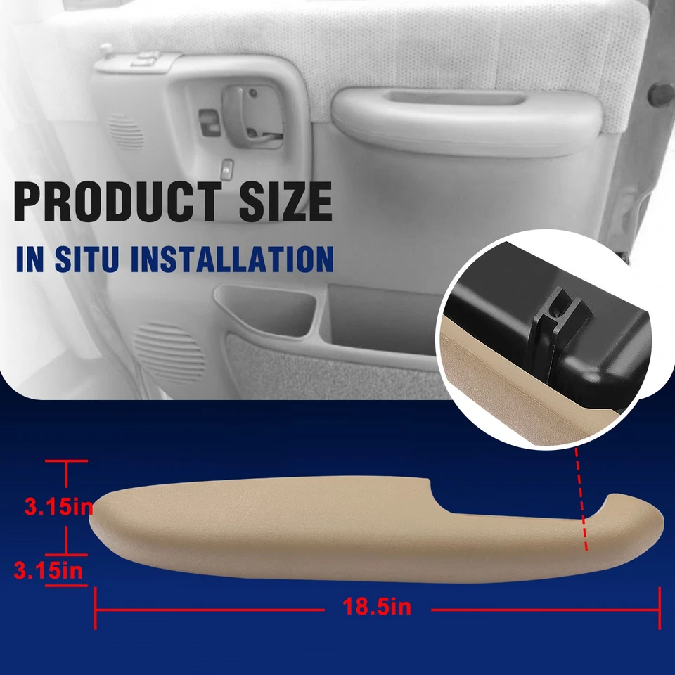 Front Left Door Armrest for 1995-1999 GMC K2500 1995-2000 Chevrolet C1500 Tahoe - Imagem 4 de 4