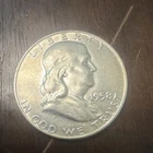 1958 Franklin Half Dollar Denver Mint 90% Silver 50C KM#195 Uncertified