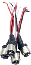 4 Pack 1157 LED Bulb Male Socket Pre-wired Connector Wiring Harness Adapter Plug