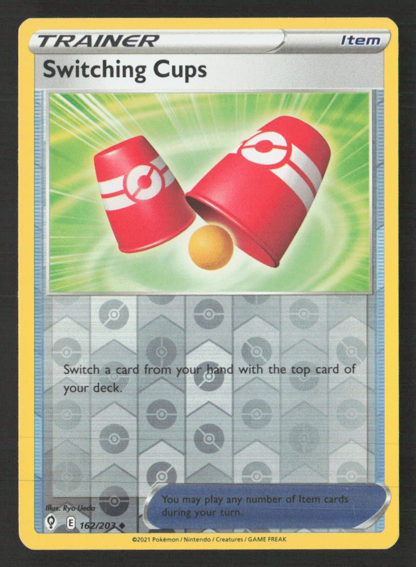 Switching Cups 162/203 Pokemon SWSH07: Evolving Skies Reverse Holofoil Uncomm...