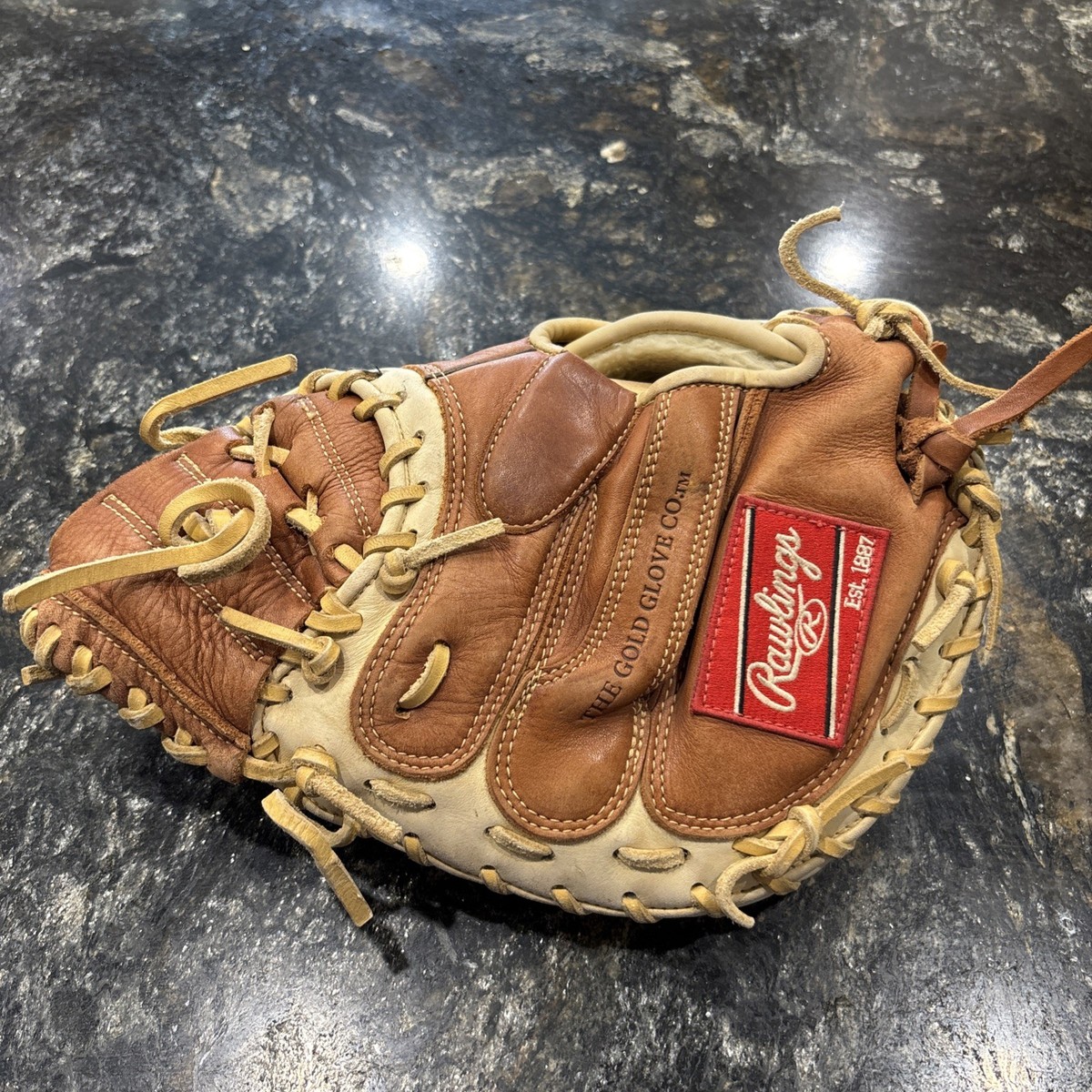 Rawlings GG Elite Catchers Mitt RHT Inches GGECMBCC Leather Glove