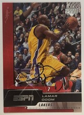 2005/06 UPPER DECK ESPN LAMAR ODOM SIGNED LOS ANGELES LAKERS CARD #39 "AS IS"