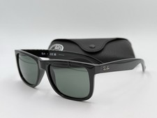 Ray Ban Sunglasses JUSTIN RB4165 601/71 Gloss Black; Green Classic AUTHENTIC