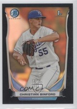2014 Bowman Prospects Chrome Black Refractor 66/99 Christian Binford #BCP29 8t7