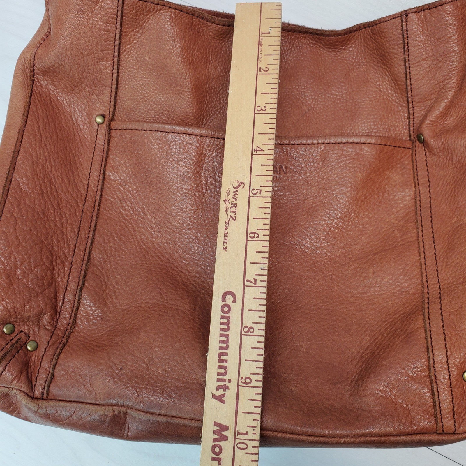 American Leather Co Brown Genuine Leather Shoulder Bag Hobo Style