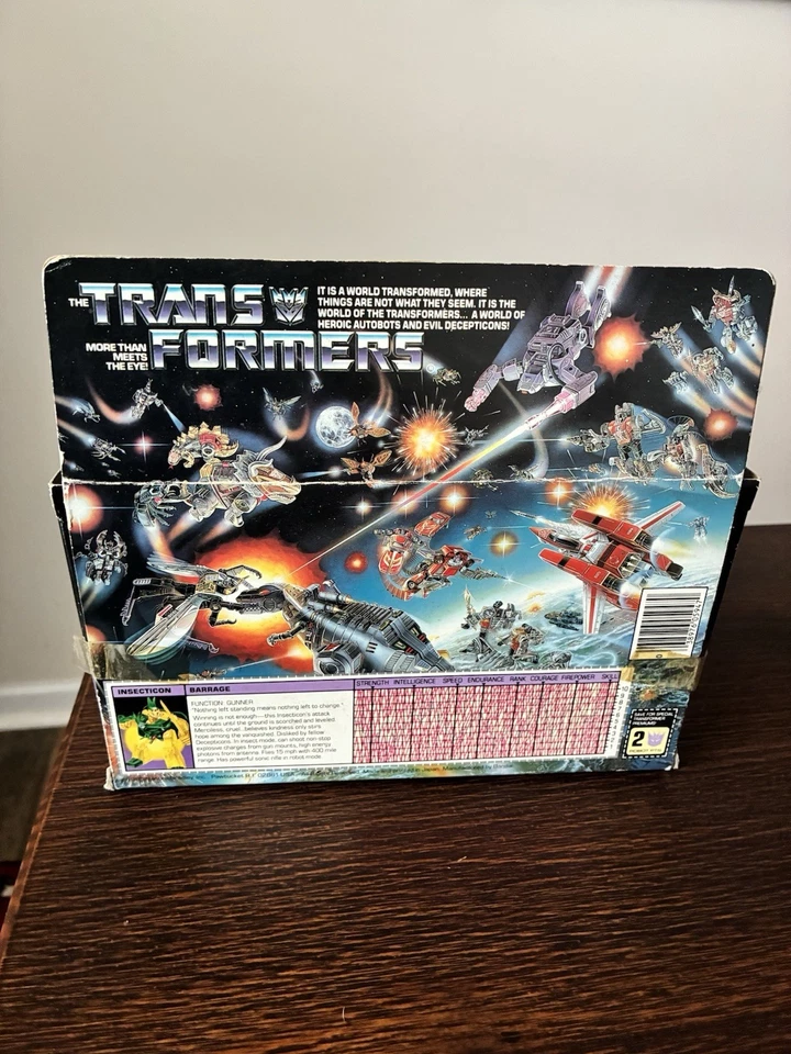 Transformers G1 Barrage Deluxe Insecticon Decepticon 1985 RARE ORIGINAL BOX NIB - Image 4 of 4
